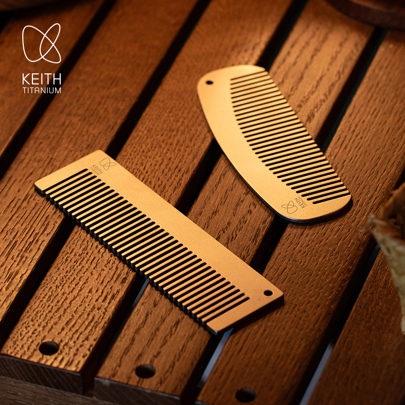 Comb Pocket Titanium - KEITH Tytanowy grzebień do torebki dla
