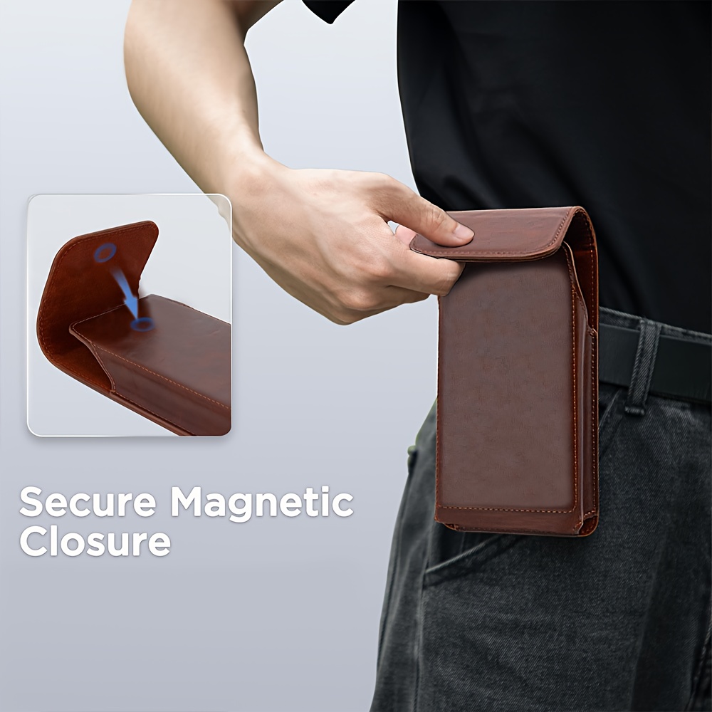 Edc Carry Belt Leather - Męski portfel na telefon z wysokiej