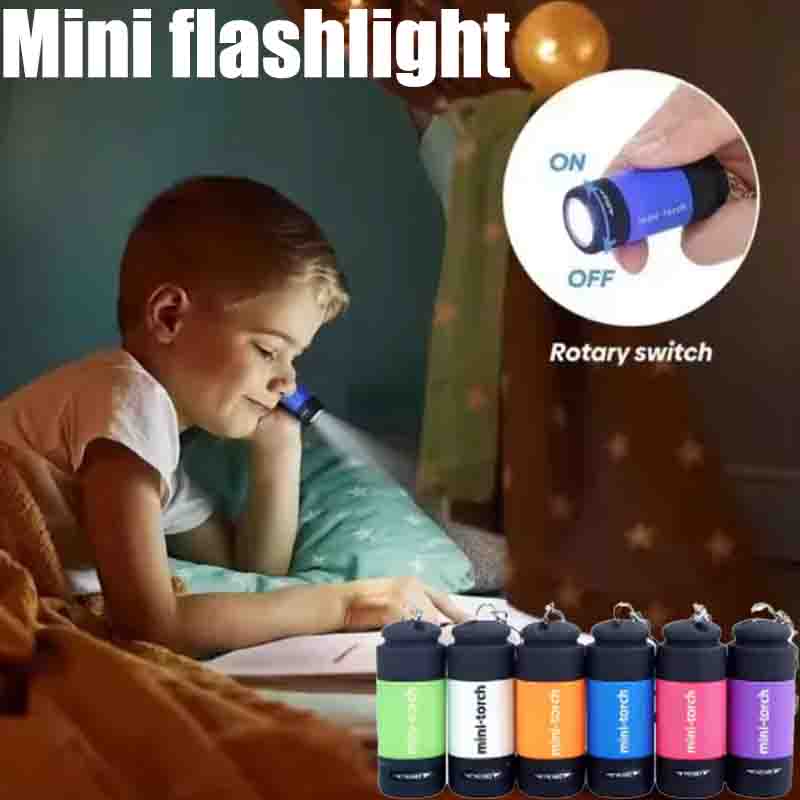 Keychain Flashlight - Mini latarka kempingowa ładowana przez USB,