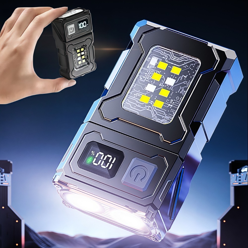 Keychain Flashlight - Akumulatorowa Mini Latarka LED z Magnetycznym