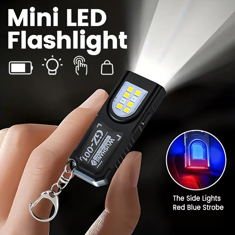 Keychain Flashlight - Wielofunkcyjna latarka brelokowa ładowana przez USB,