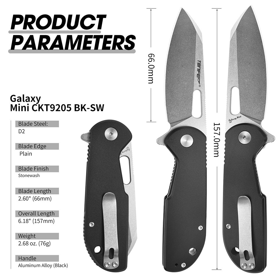 Edc Concealed Carry Knife - Nóż składany TONIFE Galaxy Mini CKT9205