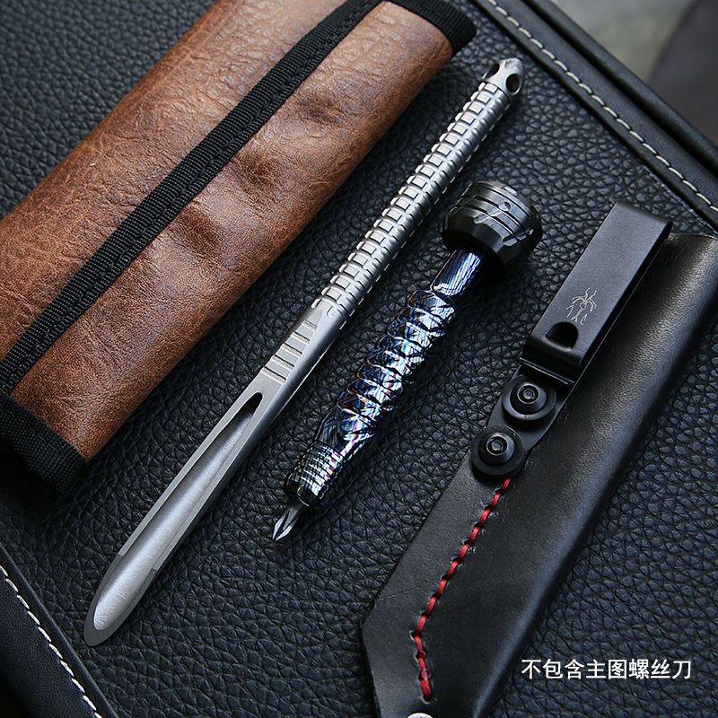 Titanium Pry Bar - 197mm duży słomkowy TC4 Łom ze