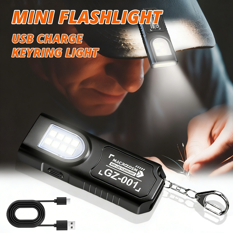 Keychain Flashlight - Latarka LED na breloczku, ładowana przez