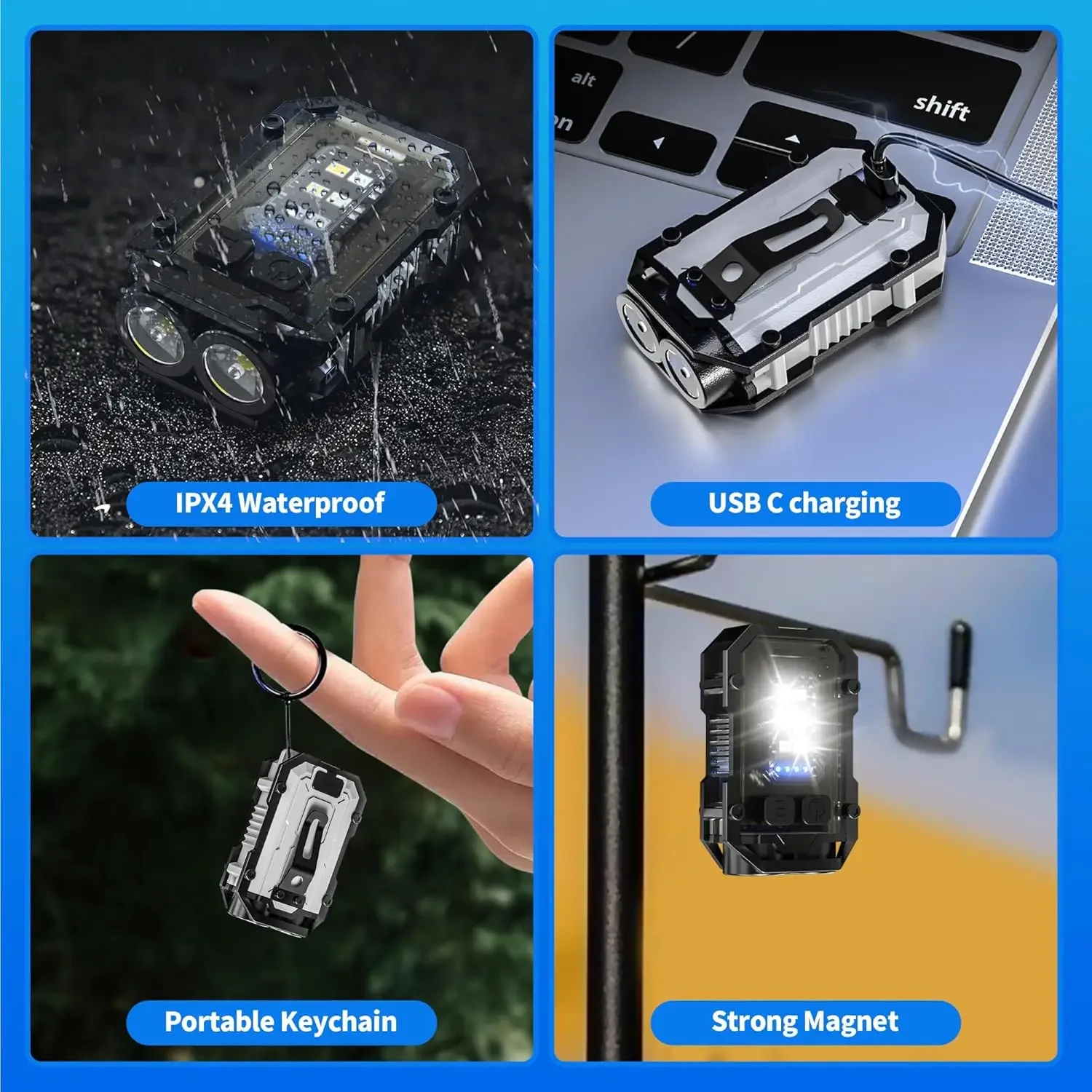 Latarka klipsowa, ładowalna, m – Keychain Flashlight recenzja i cena