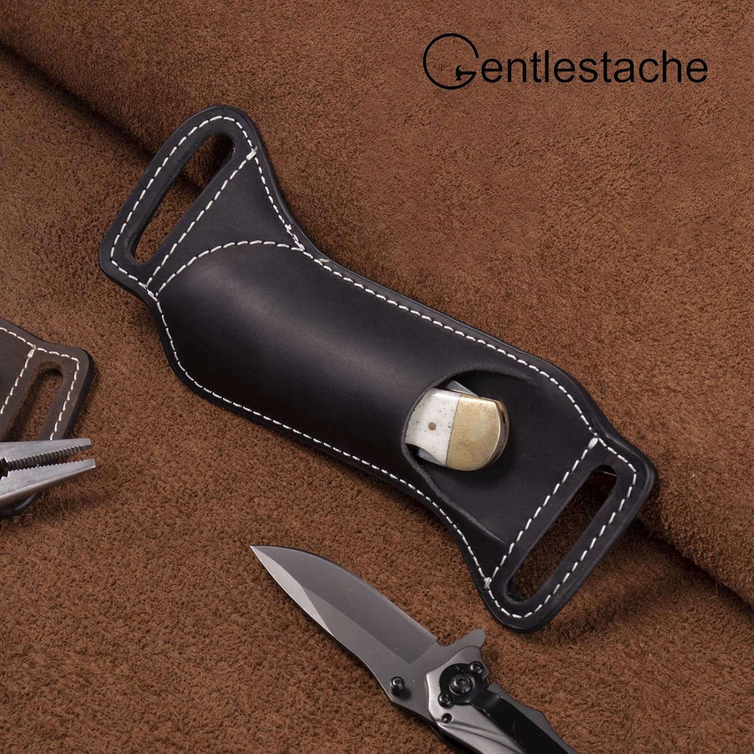 Kabura na nóż składany 5 cali, – Edc Carry Belt Leather recenzja i cena