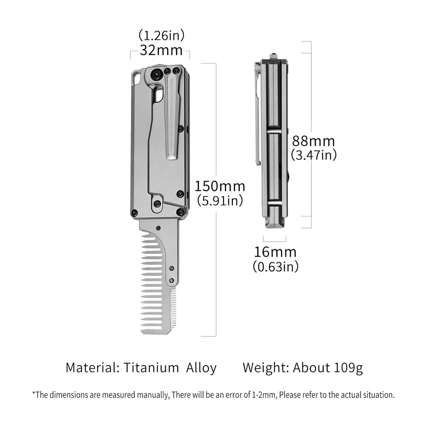 FEGVE TC347 2-w-1 Tytanowy Uch – Comb Pocket Titanium recenzja i cena