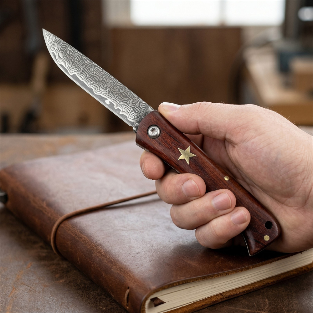 Kompaktowy nóż składany damasc – Edc Pocket Carry Fixed Blade recenzja i cena