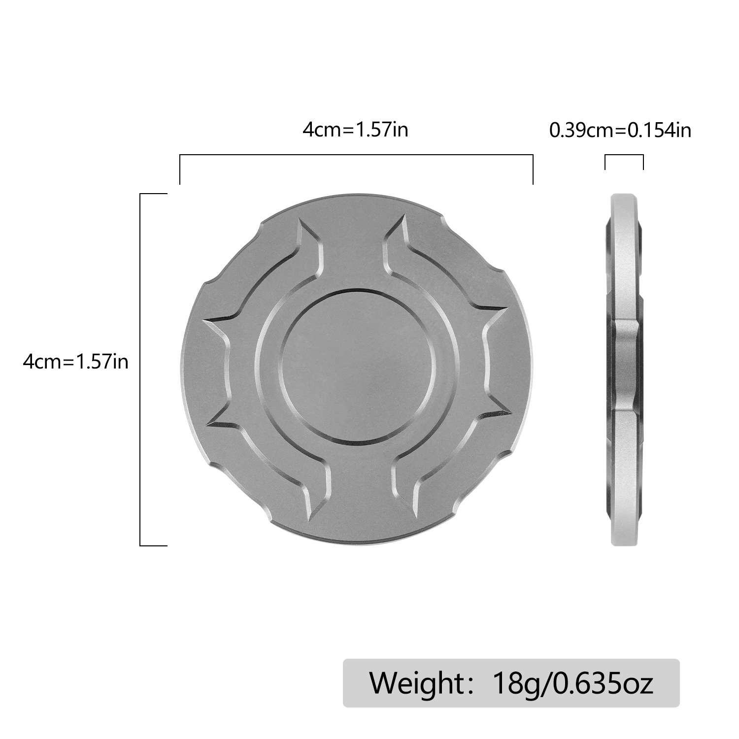 Tytanowy Stop Pokerowy Żeton F – Edc Carry Coins recenzja i cena